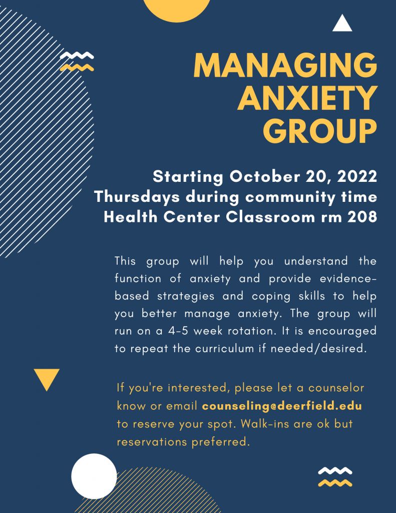Managing Anxiety Group - 1