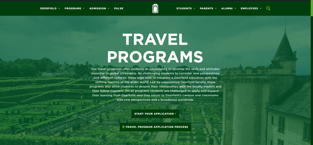 Travel Programs Page